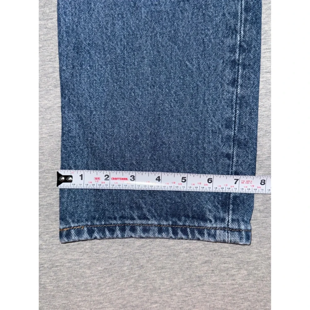 Levis Premium 501 Straight Leg Blue Jeans Dark Wash Size 28x32 Streetwear Denim